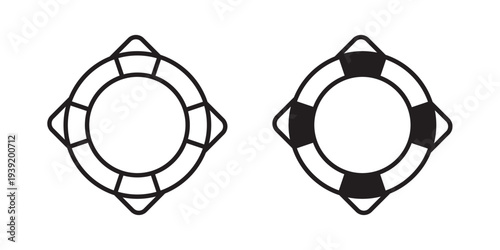 Life buoy icon vector illustration designs pack. EPS10