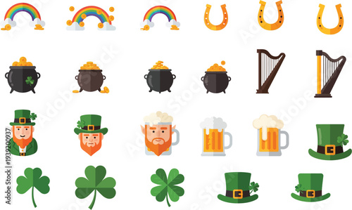 St patrick's day vector illustration isolated on transparent background