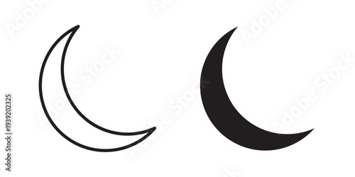 Moon icon vector illustration designs pack. EPS10