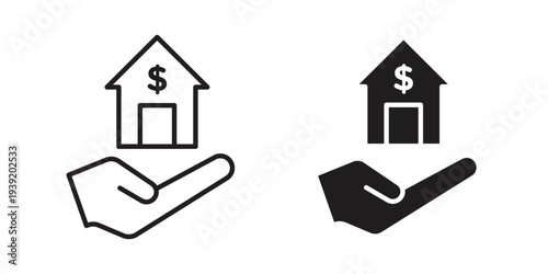 Mortgage Icon vector illustration designs pack. EPS10