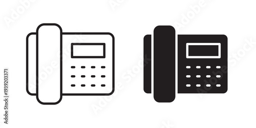 Office phone icon vector illustration designs pack. EPS10
