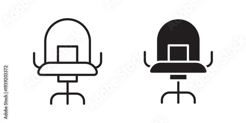 Office chair icon vector illustration designs pack. EPS10