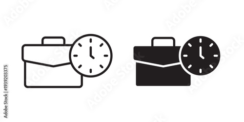 Office time icon vector illustration designs pack. EPS10