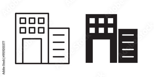 Office Building icon vector illustration designs pack. EPS10