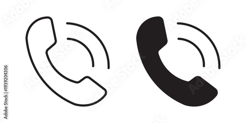 Phone call icon vector illustration designs pack. EPS10
