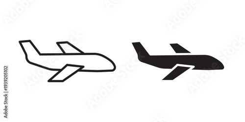 Plane icon vector illustration designs pack. EPS10
