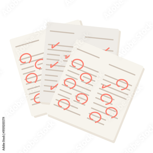 答案用紙のイラストセット