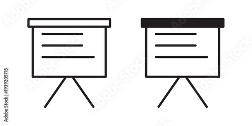 Presentation icon vector illustration designs pack. EPS10