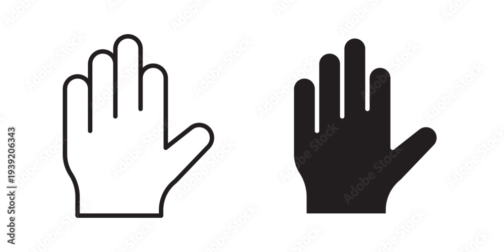 Obraz premium Raised hand icon vector illustration designs pack. EPS10