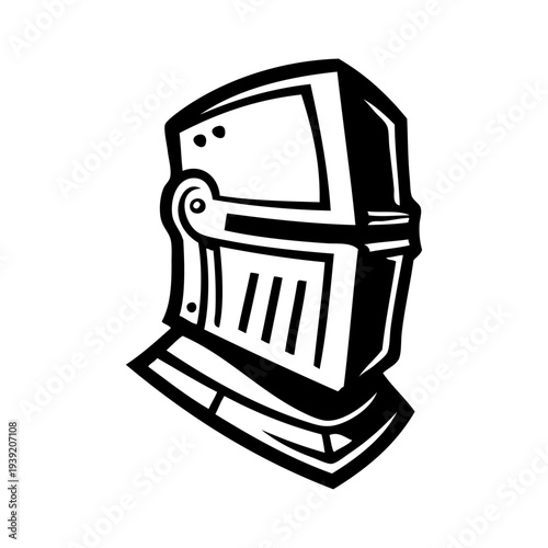 Logo casco de guerrero medieval. Icono con casco de caballero medieval
