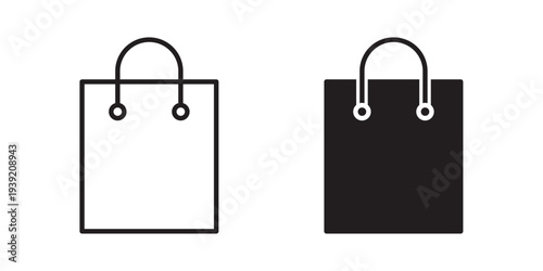 Shopping bag icon vector illustration designs pack. EPS10