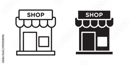 Shop icon vector illustration designs pack. EPS10