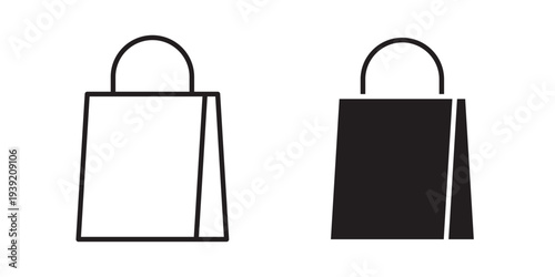Shopping bag icon vector illustration designs pack. EPS10