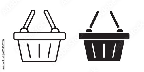 Shopping basket icon vector illustration designs pack. EPS10