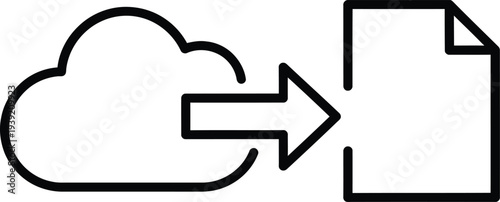 Cloud storage file upload icon