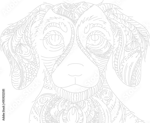 Dog head zentangle vector illustration