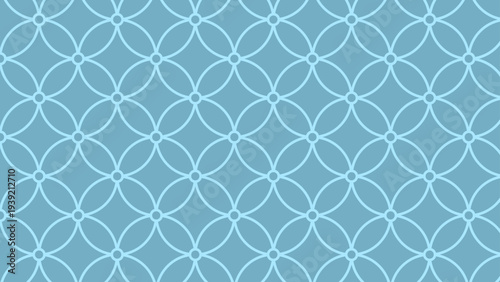 シンプルな水色の星七宝の背景パターン