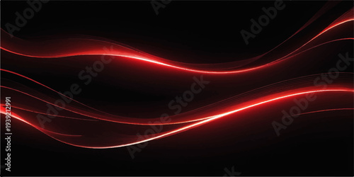 Abstract red and black background featuring glowing purple lines and flowing blue waves in a futuristic fractal motion design for an energetic textured wallpaper backdrop