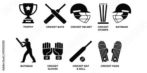 cricket sports silhouette vector file