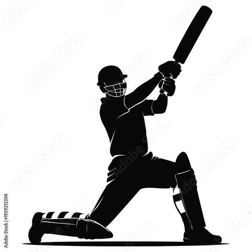 cricket sports silhouette vector file