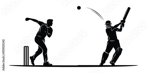 cricket sports silhouette vector file