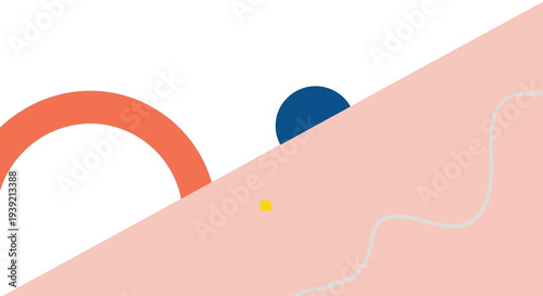 Abstract geometric shapes with a bold color scheme a striking silhouette