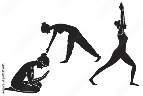 Yoga Poses with Lotus Flowers