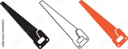 Saw icon style vector