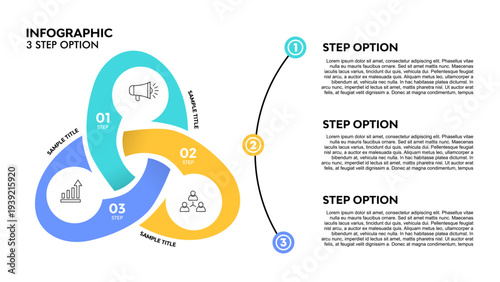 Vector circle arrows triangle infographic, cycle diagram, graph, presentation chart. Business concept with 3 options, parts, steps, processes.