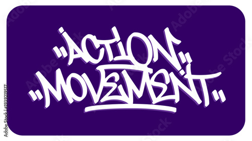 Action Movement Graffiti Tag Illustrating High Energy Athletic Performance and Dynamic Motion for Urban Sports Branding.
