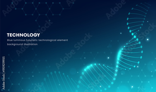 Blue Biotechnology Medical Science Digital Background