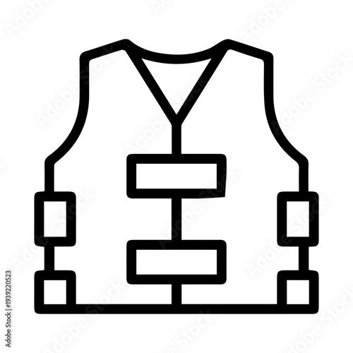 Outline Life Jacket Icon