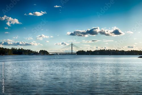 Beautiful Baltic Sea coast in the shores of Helsinki, capital of Finland. HDR.