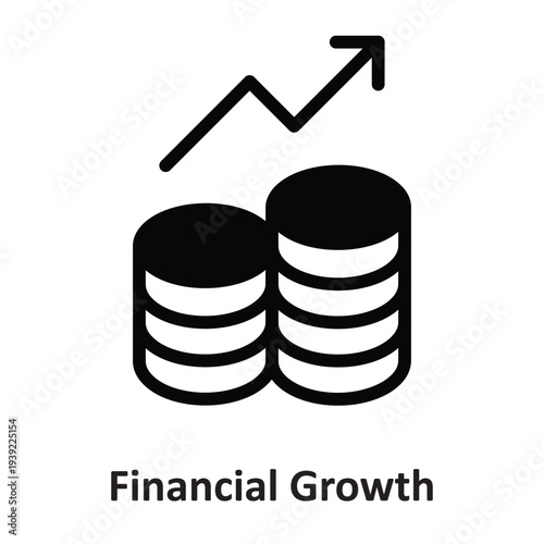 Financial Growth Vector icon which can easily modify or edit
