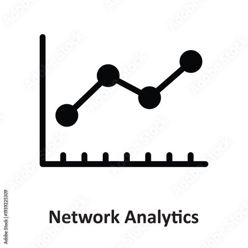 Network Analytics Vector icon which can easily modify or edit