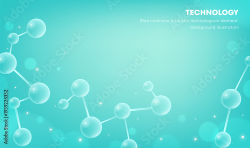 Futuristic Blue Biotechnology DNA Technology Background
