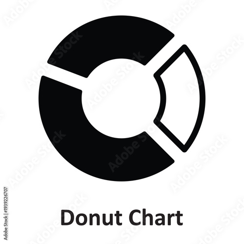 Donut Chart  Vector icon which can easily modify or edit