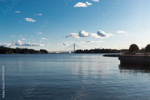 Beautiful Baltic Sea coast in the shores of Helsinki, capital of Finland.