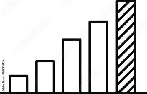 Bar chart icon representing financial growth data analysis business statistics and upward performance
