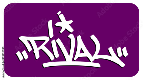 Rival Graffiti Tag Symbolizing Intense Competition and the Spirit of Sportsmanship Between Great Adversaries.