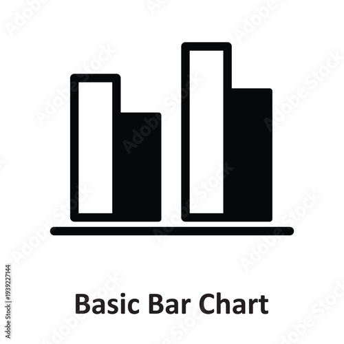 Basic Bar Chart Vector icon which can easily modify or edit