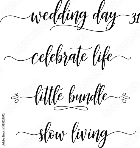 Elegant handwritten scripts for special occasions and lifestyle choices