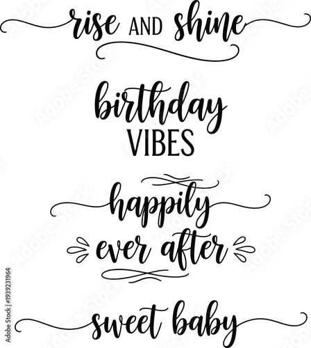 Five birthday card designs with cute and inspiring messages