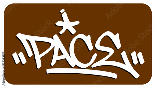 Dynamic Pace Graffiti Tag Highlighting Movement and Rhythm in Sports for Optimal Endurance and Speed.