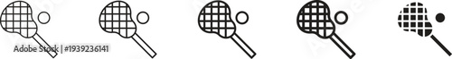 Lacrosse stick ball icon