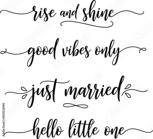 A collection of elegant and inspirational quotes written in a beautiful script font