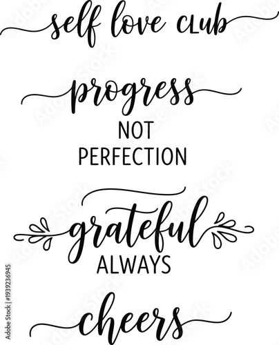 Inspirational quotes on a white background for motivation and positivity