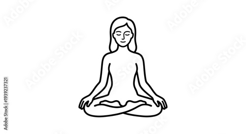 Serene woman meditating in peaceful lotus position