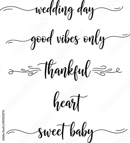 Elegant calligraphy phrases for various occasions and sentiments