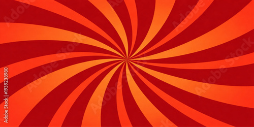 Abstract an orange and red hypnotic spiral, swirling and radiating outwards from the center in a visually captivating display. Evoking a sense of motion and energy.